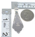 Southwest Authentic Sterling Silver Turquoise Inlay Pendant AX48231